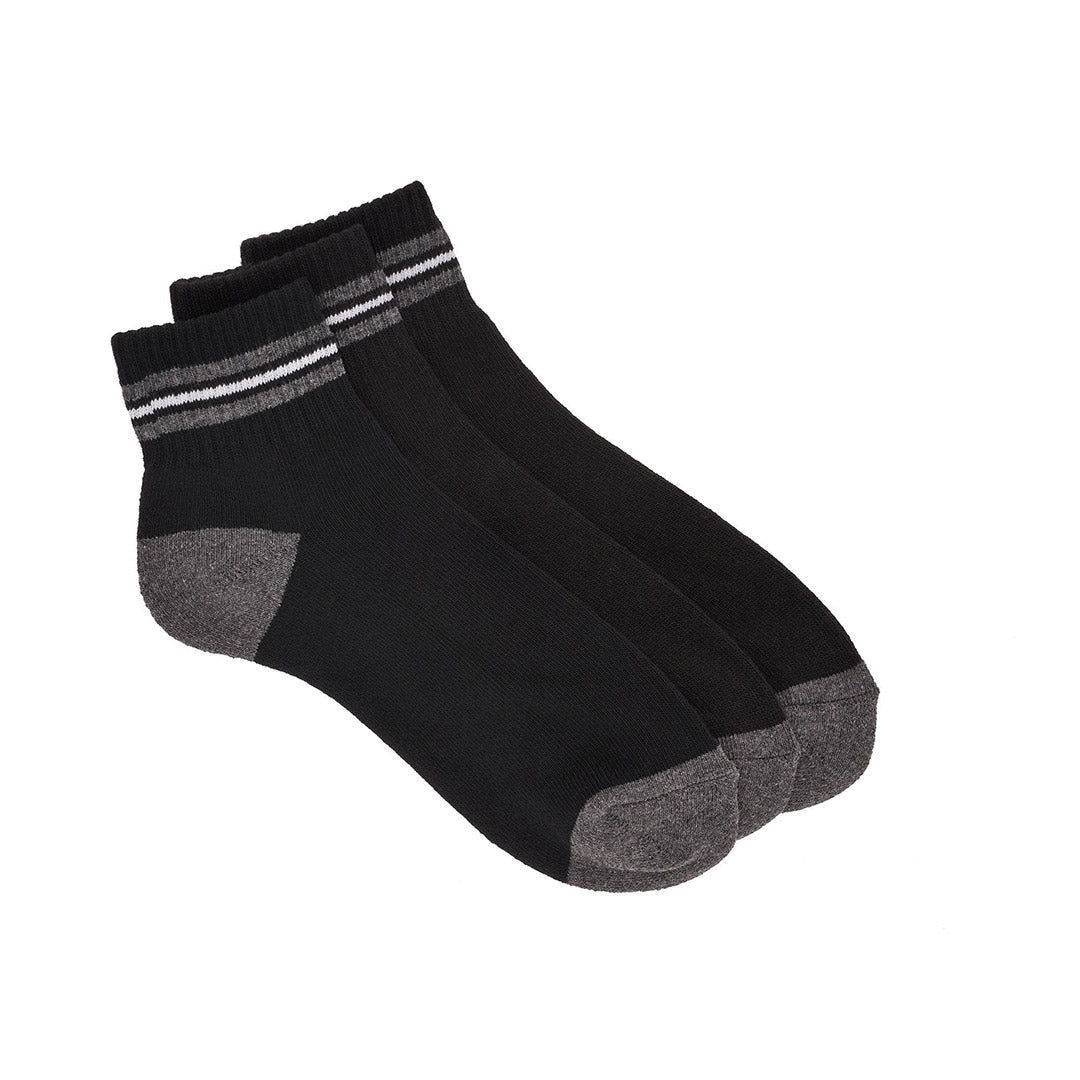 115199-01-POINT-ZERO-3-PAIRES-DE-BAS-POUR-HOMMES-STRIPE-ON-CUFF-1-POINT ZERO - 3 Pairs of socks for Men-Men's Socks | Accessories-Point Zero-Yellow Shoes